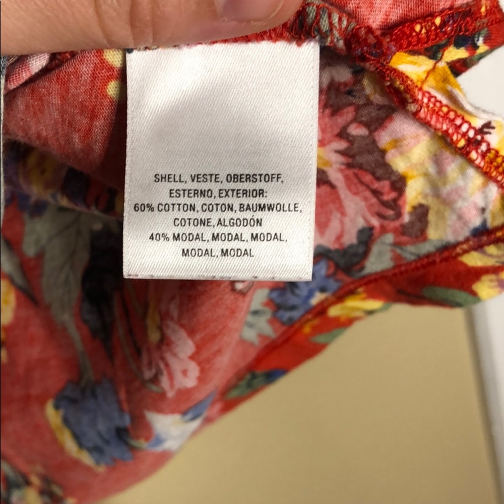 Maeve by Anthropologie Red Floral Tee Size XS - Picture 9 of 9